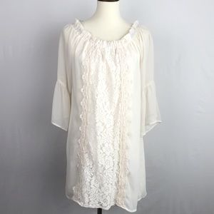 Flying Tomato M Dress Boho Lace Bell Sleeve D